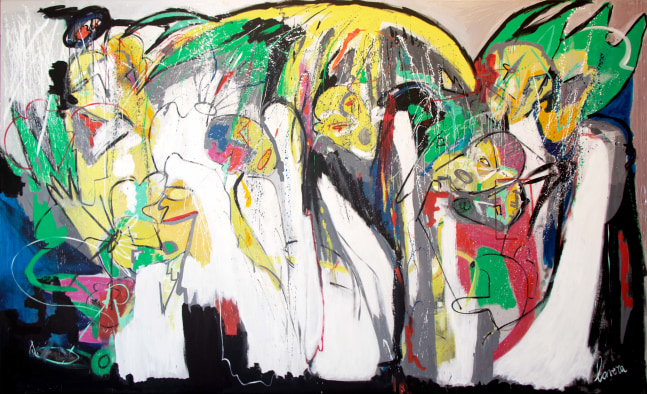 Fernanda Lavera, Psicología Reversa, 2015, Acrylic on canvas, 78 x 130 inches, graffiti and street art for sale