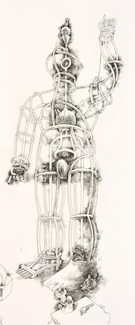 Tom Otterness, Giant AP 10/10, 1994, engraving &amp; drypoint printed from 2 copper plates, 78 x 31 inches