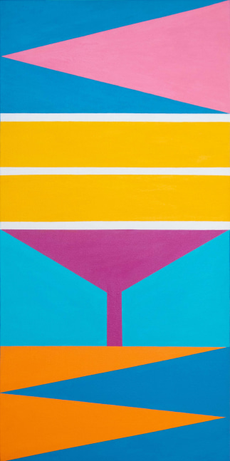 Ron Burkhardt, Keys, 2015, Acrylic on canvas, 30 x 15 inches, $15,000, Letterscape Art