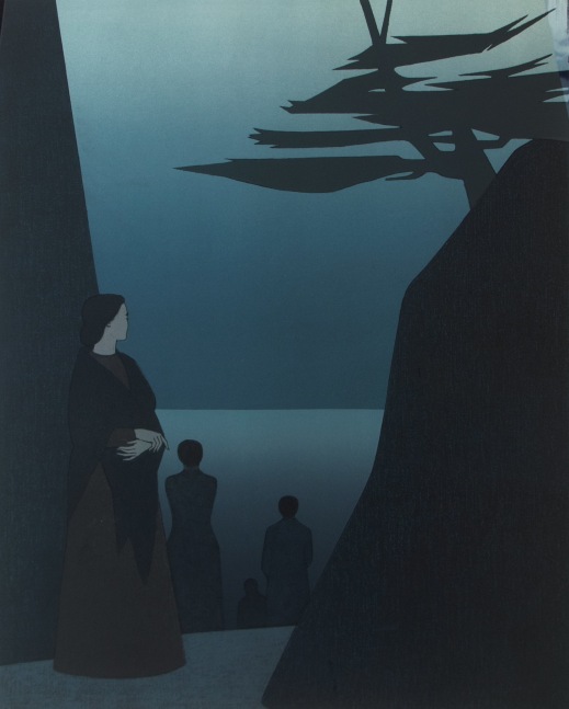 Will Barnet, Way to the Sea, 1981, Lithograph and Silkscreen on paper, 40 x 30 inches, 51 x 41 inches, edition 112 of 300, Will Barnet prints