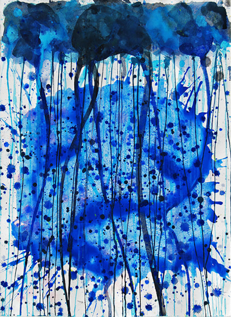 J. Steven Manolis, Jellyfish, 2007, 31 x 23 inches, Acrylic painting on canvas, Jellyfish paintings For sale at Manolis Projects Art Gallery, Miami, Fl
