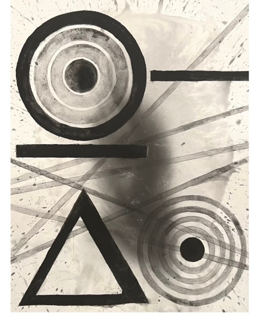 Black &amp;amp; White (Concentric) Version #1, 2023

Vitreous Acrylic on paper

16 x 12 inches

Purchase