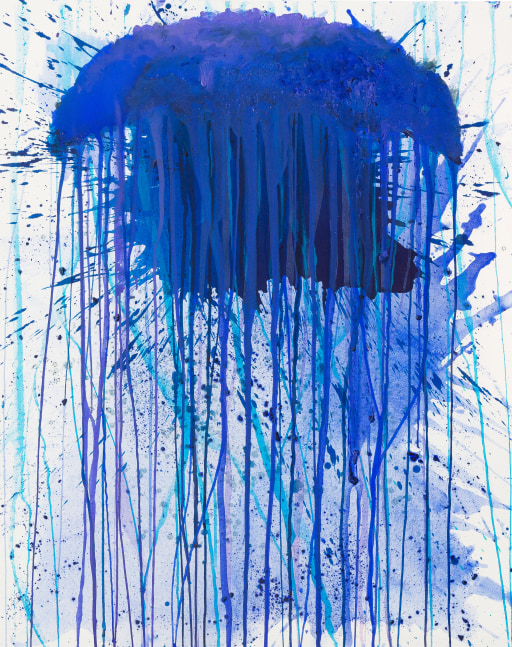J. Steven Manolis, Jellyfish, 2015.01, Acrylic painting on canvas, 60 x 40 inches, Jellyfish painting, Acrylic jellyfish paintings for sale at Manolis Projects Art Gallery, Miami, Fl