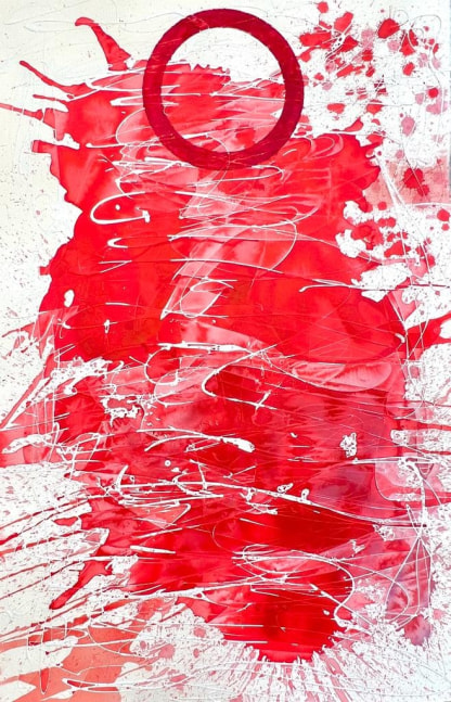 J STEVEN MANOLIS, ABSTRACT EXPRESSIONISM, CONTEMPORARY ART, MODERN ART, RED, MANOLIS PROJECTS GALLERY