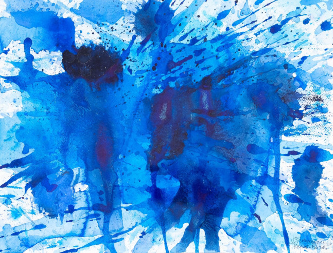 J. Steven Manolis, Splash-Key West (12.16.07), 2016, Watercolor, Acrylic and Gouache on paper, 12 x 16 inches, abstract expressionism art