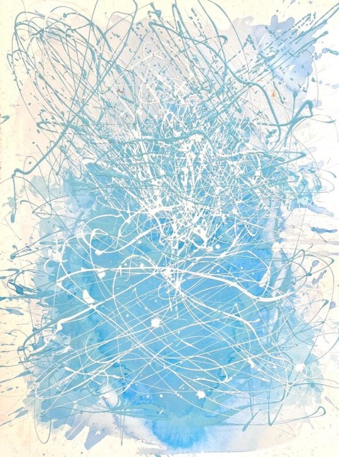 J STEVEN MANOLIS, ABSTRACT ART, ABSTRACT EXPRESSIONISM, BLUE, MANOLIS PROJECTS GALLERY
