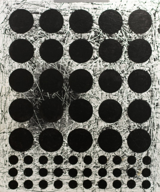 J. Steven Manolis,  Black &amp; White (Graphic) 2020, 72 x 60 inches, Acrylic and Latex Enamel on Canvas