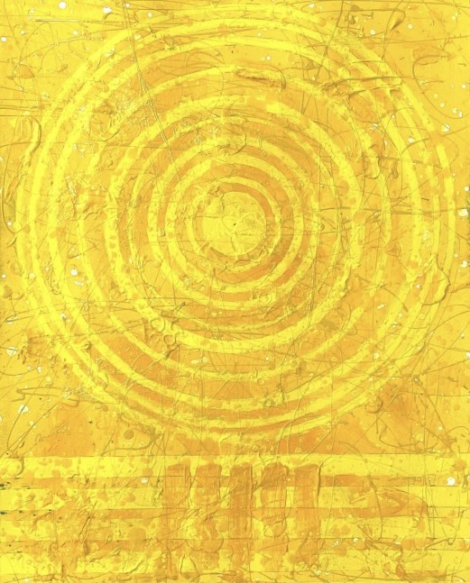 J. Steven Manolis, Sunshine (30.22.05), 2020, Acrylic and Latex Enamel on Arches Paper, 30 X 22.5 inches, sunshine art, yellow abstract art for sale