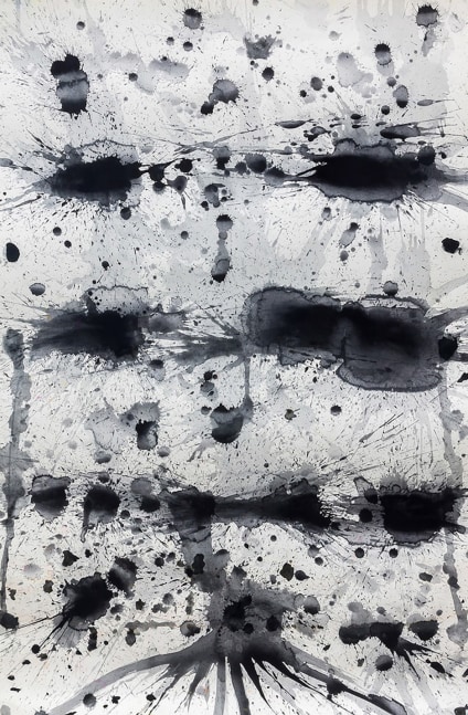 J. Steven Manolis, Black-&amp;-White, 2014, 60 x 40 inches, 2014.01, Large Black and White Wall Art, Abstract expressionism art for sale at Manolis Projects Art Gallery, Miami, Fl