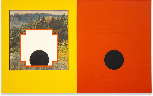 Matthew&amp;nbsp;King
#392
2021
Diptych; acrylic and paper on aluminum
20&amp;nbsp;x 32 in