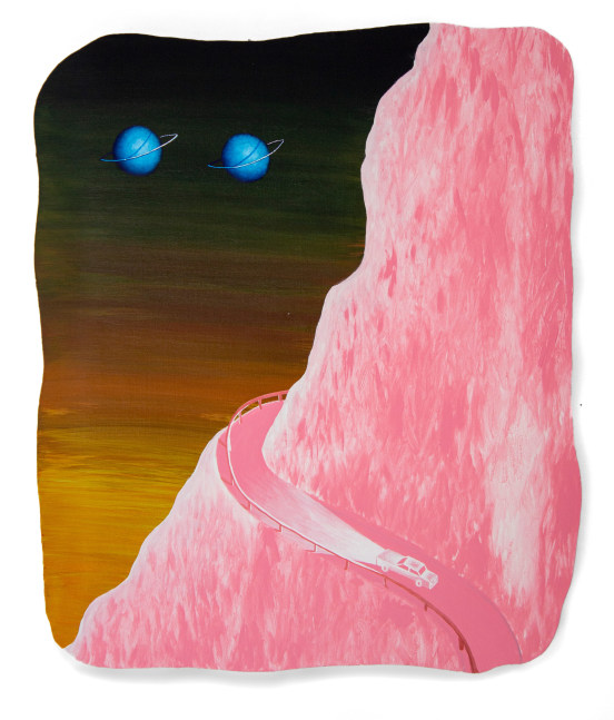 Eliot Greenwald, Night Car (pink shoulder), 2021