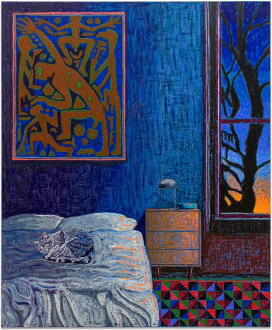 JJ Manford, Bedroom with A.R. Penck, ​​​​​​​2021