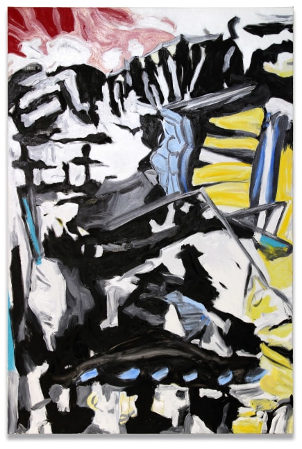 Martha Diamond  Cityscape with Black, White, Blue and Yellow 2004