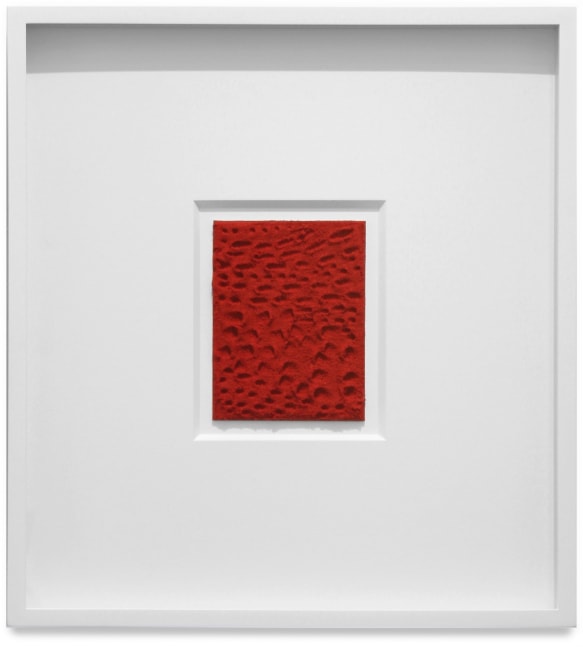 Jennifer Guidi, Untitled (Red Sand Dash and Dot), 2015