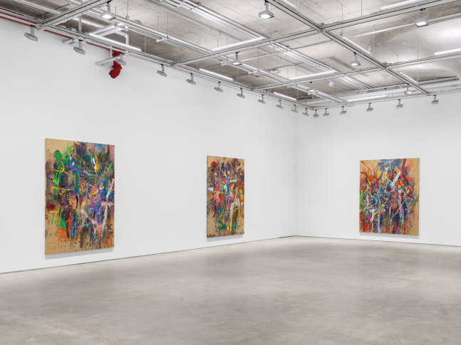 Spencer Lewis: Jacques (Pink and purple paintings for my dad) (installation view)