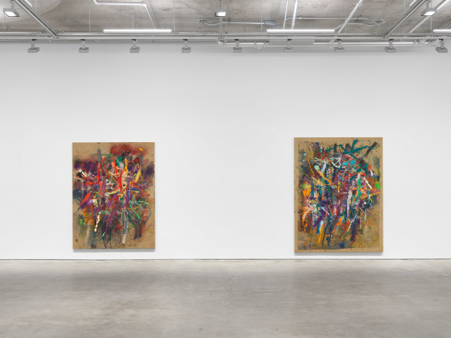 Spencer Lewis: Jacques (Pink and purple paintings for my dad) (installation view)