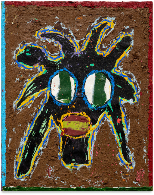 Jack Kabangu, Dark Face Painting: Swimmingpool (Red, Blue, Green), 2025