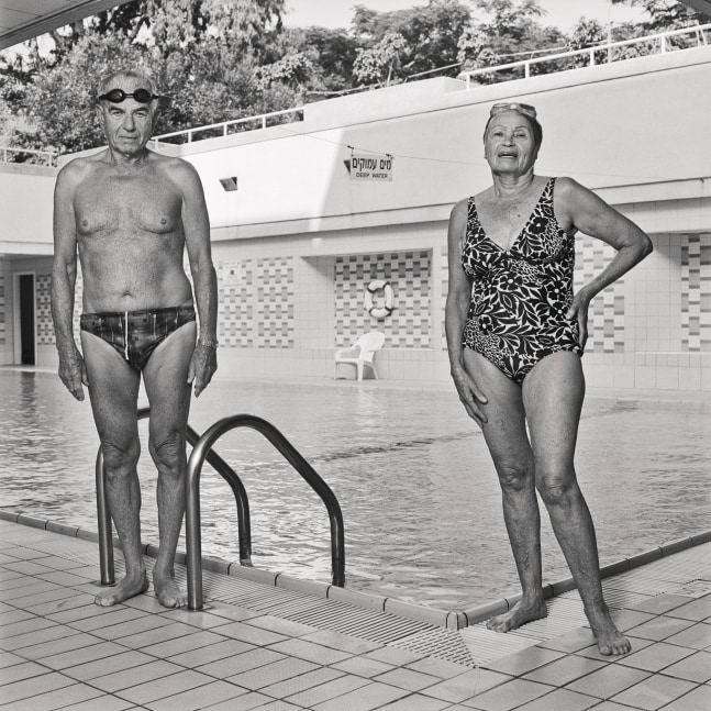 Aunt Adina and Uncle Aharon, Herzliya, 2004  Black &amp; White Photograph Printed on Color Paper