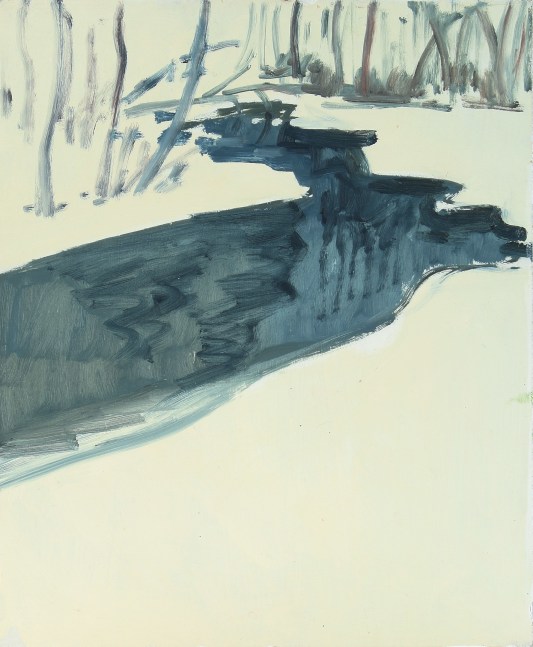 Lois Dodd, January Brook, 1986, oil on Masonite, 12 x 9 7/8 inches

Sold