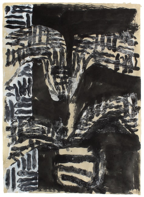 Untitled, 2022, gouache and ink on paper, 29 1/2 x 22 inches