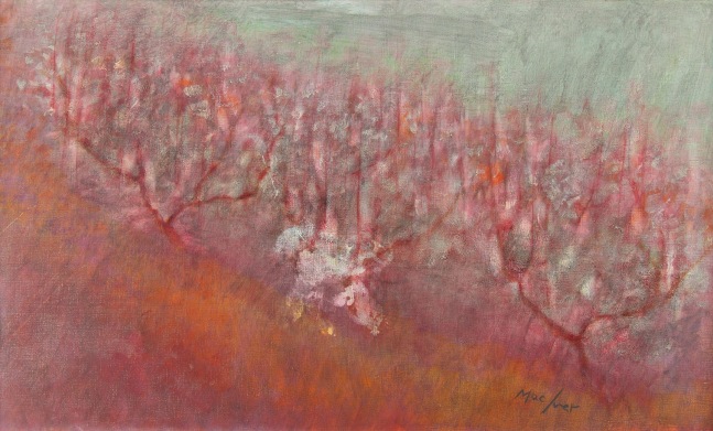Loren MacIver,&amp;nbsp;Le Petit Verger, 1968, oil on linen, 13 x 21 3/4 inches