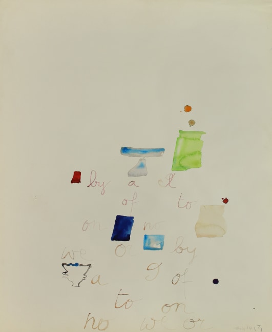 Clark Coolidge Series (July 14), 1971, watercolor on paper, 24 x 19 1/2 inches

Available