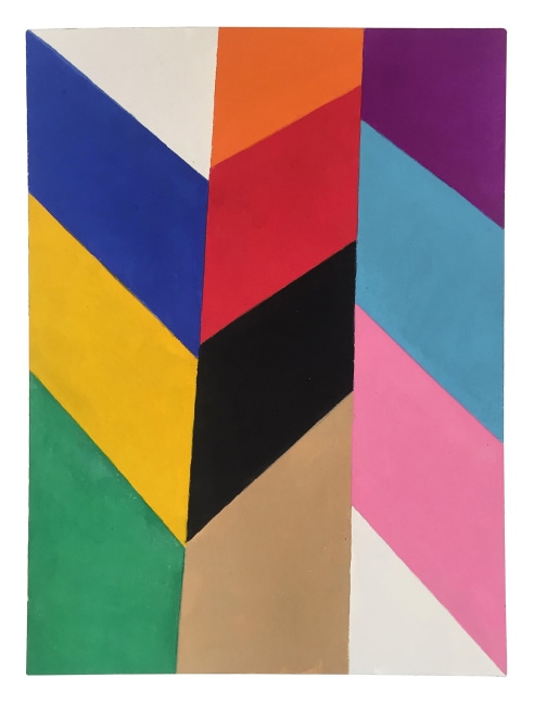 Stephen Westfall, Unfolding I, 2020, gouache on paper, 12 x 9 inches