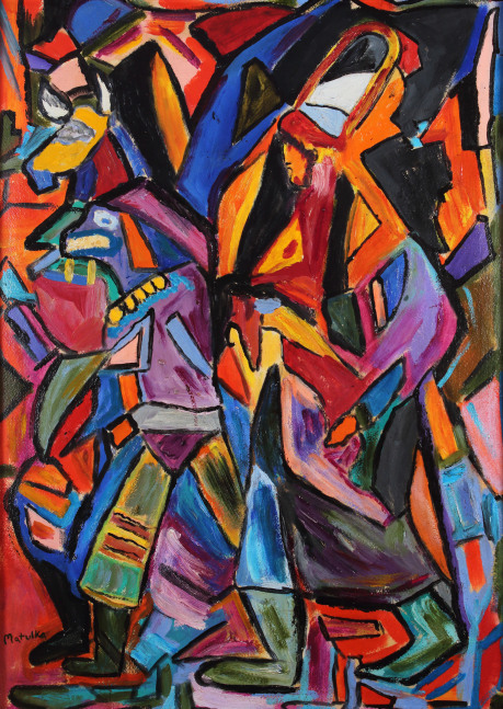 Jan Matulka,&amp;nbsp;Study for Indian Dancers, 1917, oil on paper,&amp;nbsp;24 x 18 inches

Available