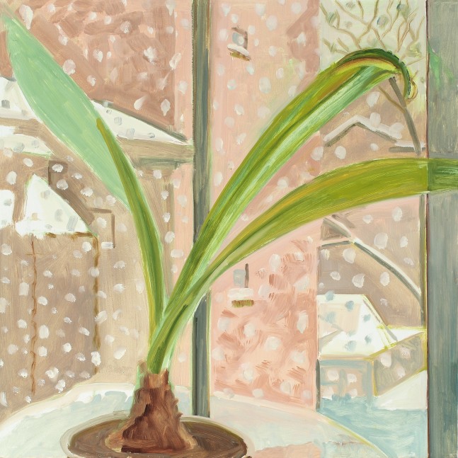 Lois Dodd, February Snowstorm, 2017, oil on Masonite, 17 7/8 x 16 inches

Sold