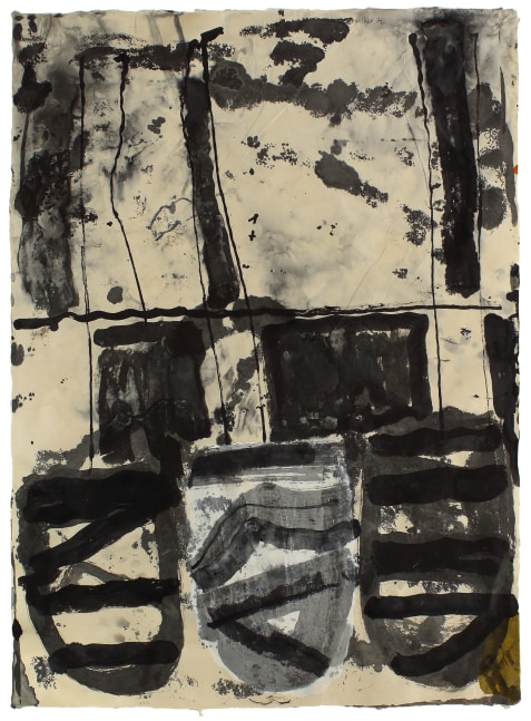 Untitled, 2021, gouache and ink on paper, 29 1/2 x 22 inches