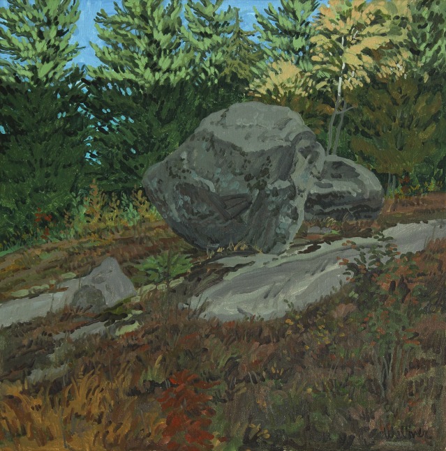 Neil Welliver, Sun&amp;#39;s Nadir, 1996, oil on linen, 24 x 24 inches

Available