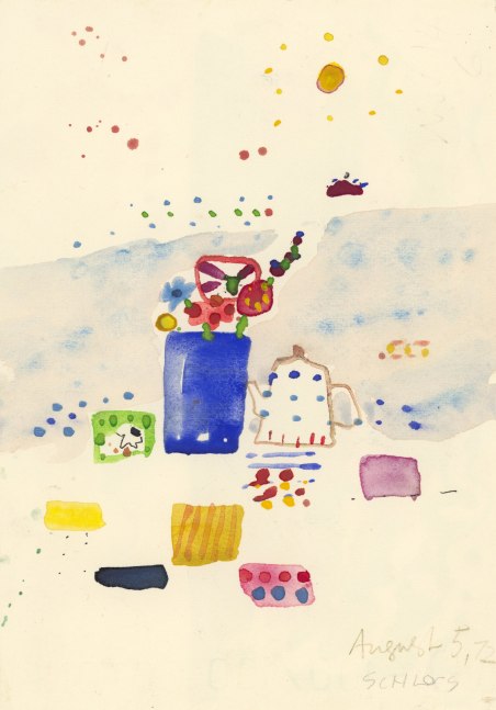 August 5, 1972, watercolor on paper, 8 1/4 x 5 3/4 inches

Available