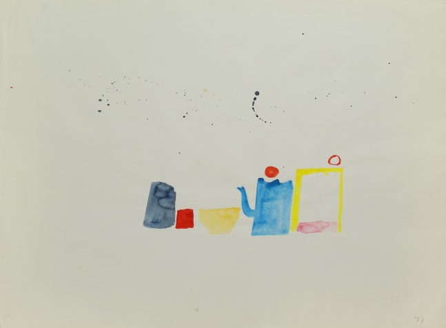 Clark Coolidge Series (July 14), 1971, watercolor on paper, 18 1/2 x 25 1/2 inches

Available