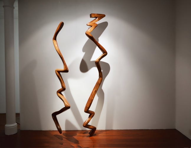 Counterpoint, 2018
Reclaimed teak wood 
106 1/2” x 39 1/2” x 30” 