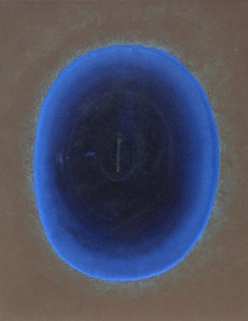 Untitled,&amp;nbsp;2018

Natural indigo pigments and earth on canvas

30&amp;quot; x 24&amp;quot;