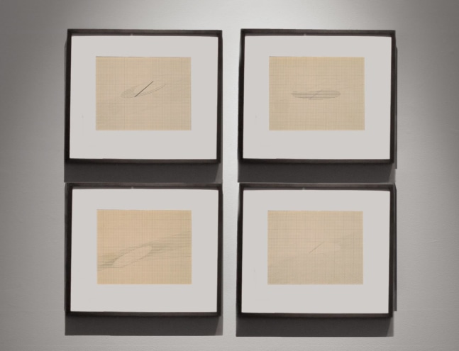 Untitled, ca. 1980s
Graphite on graph paper
8 1/2" x 11 1/4" (Each of 4) 
