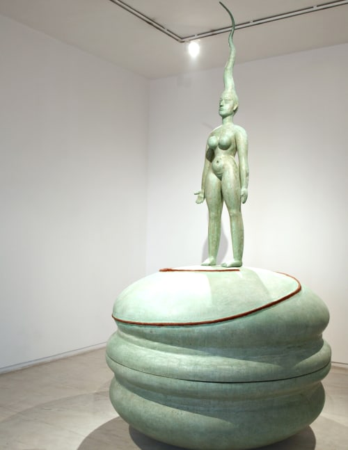 Forest at Night, 2014
Fiberglass, resin and granite dust
Base: 45&amp;Prime; x 60&amp;Prime; x 60&amp;Prime;
Figure: 72.5 &amp;Prime; x 18&amp;Prime; x 8&amp;Prime;
TG 3706