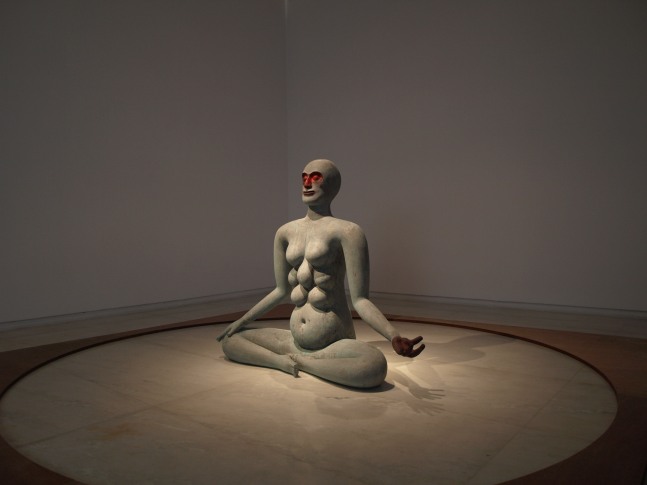 The Round Ocean and the Living Death, 2019-2020
Fiberglass, granite dust & plywood
42" x 50" x 19" (Figure)
42" x 120" x 120" (Overall dimensions, in 5 parts)
 