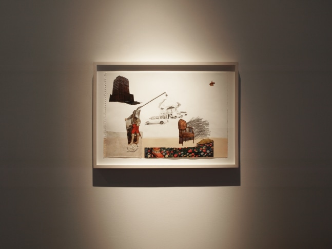 Untitled,&amp;nbsp;2010

Acrylic, graphite, fabric, paper on paper

14 1/2&amp;quot; x 21&amp;quot;