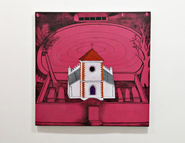 Ground Near the Church, 2014
Acrylic on canvas
48" x 47 3/4"