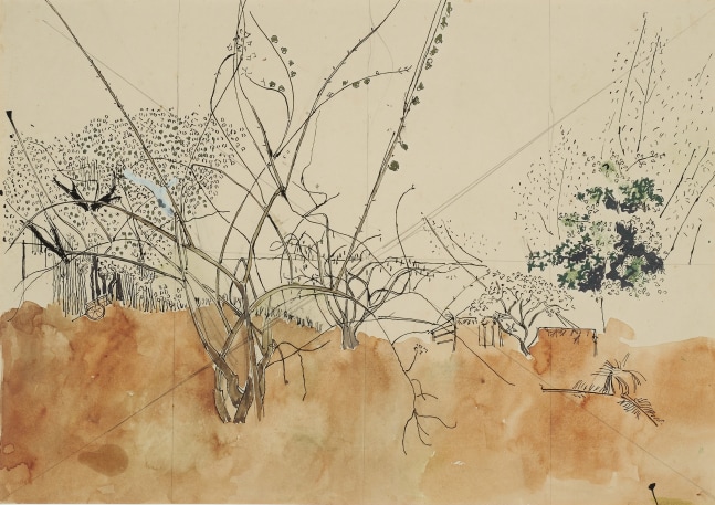 Untitled | ca. 1960
Ink, graphite and watercolor on paper
13.6" x 19.3" | Framed: 21" x 26.75"
TG 1282
