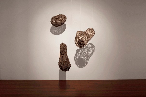 Srinivasa Prasad
Guddu, 2013
Bamboo, steel wire and acacia leaves
21" x 14 1/2" x 12 1/2"