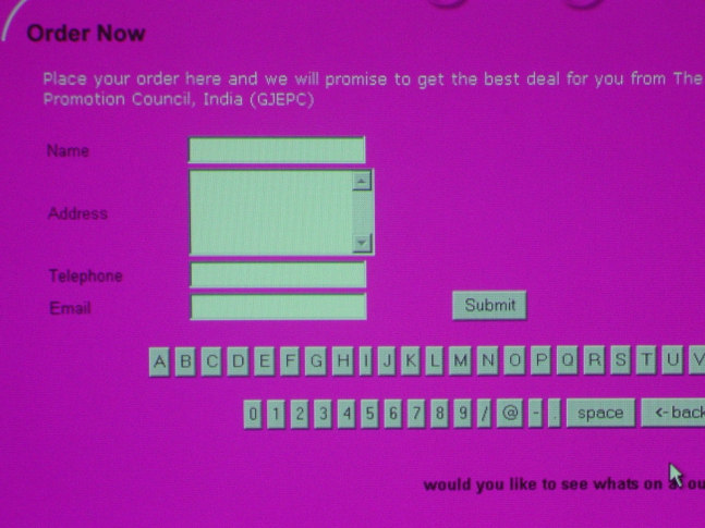 Shilpa Gupta
Diamonds and You.com, 2000
Installation and internet project