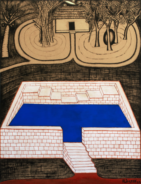 House near the squire well | 2022
Charcoal & acrylic on paper
28” x 21.5”  
TG 5057