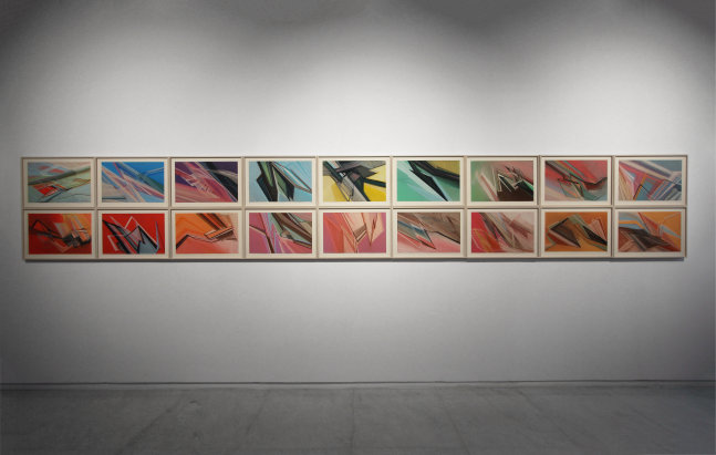 Everyone is thinking of that | 2022
Dry pastel | 16" x 23" (Each of 18)
Overall dimensions 32" x 207"
TG 4829