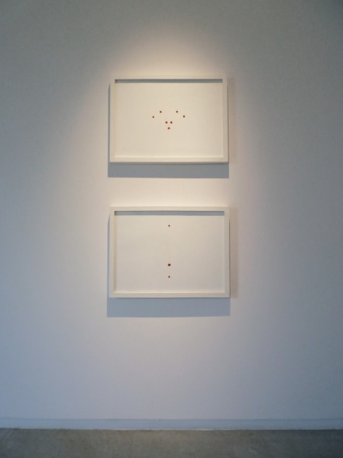 Orifice, 2008
Laser burnt mark on paper on the same place of body orifice and screen print
18 1/2" x 24"