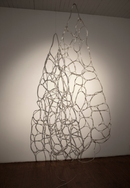 Flow Into Me, 2000
PVC pipe, steel wire
42" x 96" x 18"