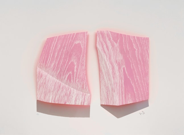 Catching up,&amp;nbsp;2020
Three-dimensional woodcut print and acrylic
20 1/2&amp;Prime; x 28 3/4&amp;Prime; | Framed 21 3/4&amp;Prime; x 29 1/2&amp;Prime;
Edition of 3