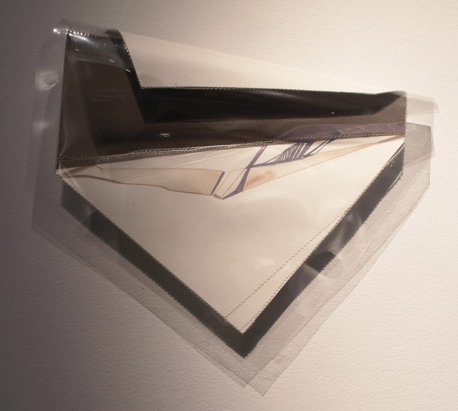 Stop it! Stop it! Stop Going All Around Me, 2009
Gouache, cotton thread on paper, plastic sheets
10 1/2" x 13 1/2"