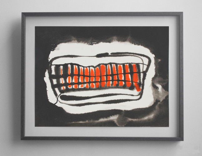What a smile, 1993
Sumi ink on paper
16" x 12"